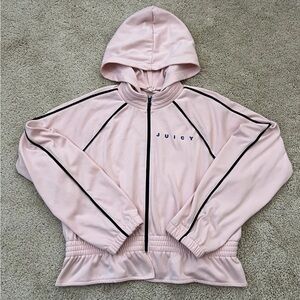 Juicy by Juicy Couture Size XL Zip Up Track Jacket Hoodie Athleisure Pink Y2K